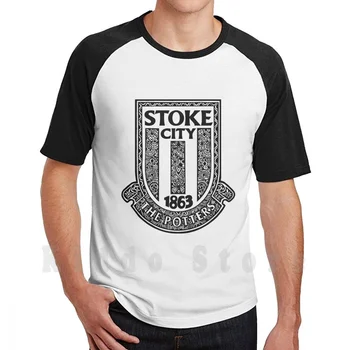 Stoke City Póló Pamut Férfi DIY Nyomtatás Király Tee Stoke City-Stoke City Football Club Stoke City Football Club Premier League