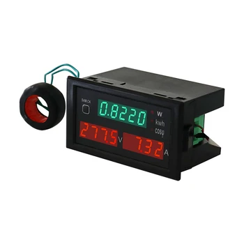 AC Voltmérő Árammérő KWH Energiát Mérő LED Digitális Wattmeter Elektromos Mérő Reset Funkció 220V 380V 100A