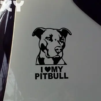 Szeretem A Pitbull Bulldog Fényvisszaverő Vízálló Autó Matrica, Matrica Autó Matrica Csepp Szállítás