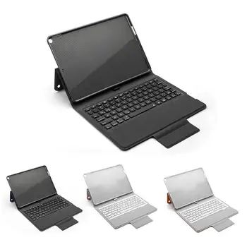 Forró Eladó Tablet Billentyűzet Multi-function 78 Kulcs Bluetooth Bőr tok Billentyűzet Háttérvilágítás Flip Cover Billentyűzet iPad 2019