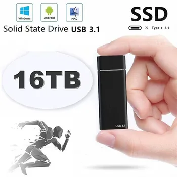 SSD Mobil szilárdtestalapú Meghajtó 500G/1/2/4/6/8/10/12/14/16TB tárolóeszköz, Merevlemez-Meghajtó a Számítógép USB 3.1 Merevlemez, ssd Merevlemez
