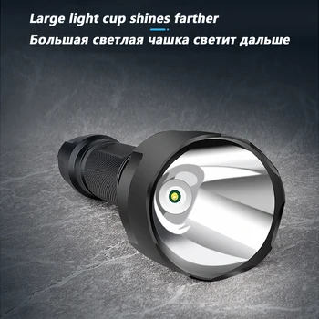 Új XHP50 LED-es elemlámpa Zseblámpa C8 5 Mód XM-L2 T6 Q5 Nagy teljesítményű Lámpa Szuper Fényes Hordozható Led Fény a Kemping halászat 3