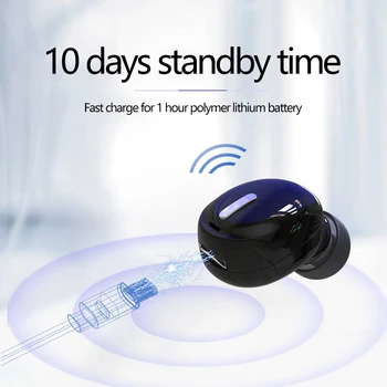 Lítás, Vezeték nélküli Fülhallgató zajszűrő Bluetooth 5.0 Fejhallgató Sztereó Kihangosító Headset TWS Fülhallgató Mikrofonnal iPhone 4