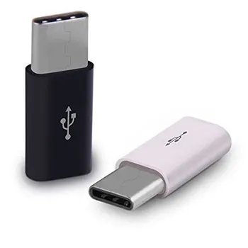 Univerzális USB 3.1 C-Típusú Csatlakozó Micro USB Férfi-Nő Átalakító Mini Hordozható USB-C Adatok Adapter Csomag 1 Fekete, Fehér