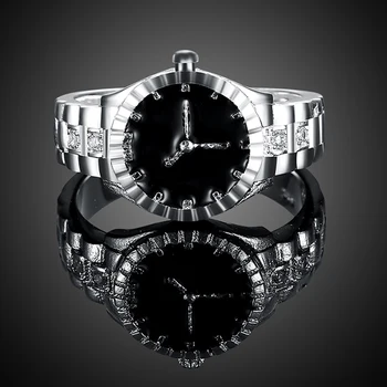 925 Sterling Ezüst Watch Gyűrűk Nők Esküvő, Eljegyzés Női Cirkon Gyűrűk, Luxus, Divat, Ékszer, Ajándék