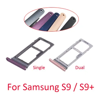 Single / Dual Sim-Kártya Tálca Jogosultja Olvasó Samsung Galaxy S9 Plusz S9+ G960 G965 Micro SD Sim-Kártya Tálcát, Játékgép Alkatrészek