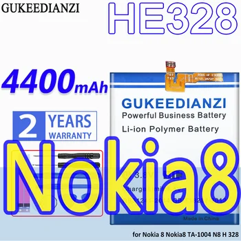 Nagy Kapacitású GUKEEDIANZI Akkumulátor HE328 4400mAh Nokia 8 Nokia8 TA-1004 N8 H 328