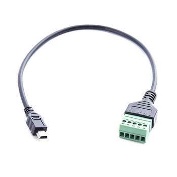 Mini USB Férfi 5 Pin Csavaros Csatlakozó a Pajzs Terminal Csatlakozó Adapter Kábel