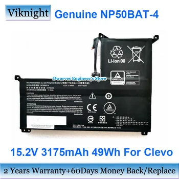 Valódi NP50BAT-4 Laptop Akkumulátor 15.2 V 3175mAh 49Wh 4ICP7/60/57 A Clevo Notebook 0