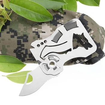 Új multi-funkcionális katonai kés kártya eszköz kártya rozsdamentes acél pénztárca hitelkártya kés kerti összecsukható kés