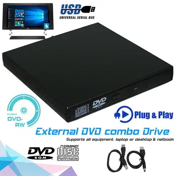 USB 2.0 Külső Slim CD±RW DVD ROM Combo Meghajtó USB2.0 DVD-Meghajtó CD-RW Író, Író-Olvasó Játékos PC Laptop
