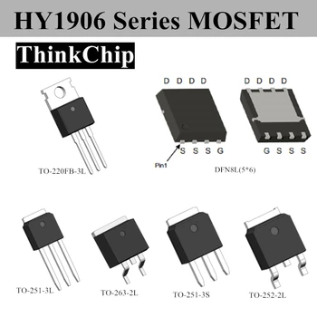 HY1906 Sorozat Egyetlen N-Csatornás MOSFET (HY1906B TO263 HY1906D TO252 HY1906P TO220 HY1906U TO251 HY1906V TO251 HY1906C2 PDFN8L)