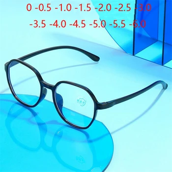 Anti Kék Sugarak Sokszög Kész Rövidlátás Szemüveg Nők Műanyag Teljes Keret Rövid látvány Kapható Szemüvegek 0-0.5-Re -1.0, Hogy -6.0