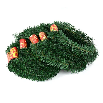 5cm Széles Mesterséges Tű Levél Zöld Szőlő PVC Vezeték Sodrott Rattan Hamis Növény Fenyő Fa Levelei Kézműves Karácsonyi Dekoráció