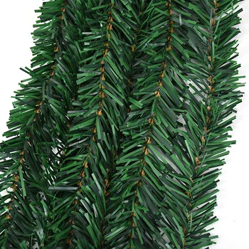5cm Széles Mesterséges Tű Levél Zöld Szőlő PVC Vezeték Sodrott Rattan Hamis Növény Fenyő Fa Levelei Kézműves Karácsonyi Dekoráció 1
