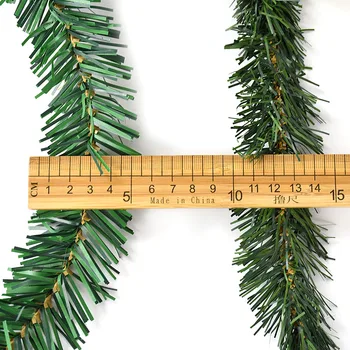 5cm Széles Mesterséges Tű Levél Zöld Szőlő PVC Vezeték Sodrott Rattan Hamis Növény Fenyő Fa Levelei Kézműves Karácsonyi Dekoráció 2