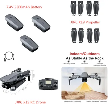 JJRC X19 X-19 GPS Brushless 4K RC Drón Alkatrészek 7,4 V-os Akkumulátor 2200MAH Propeller USB-Line X19 Tartozékok Lapátok usb