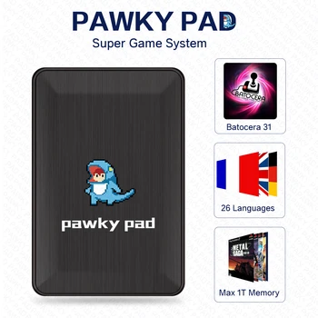 2T HDD Pawky Pad Retro videojáték 4K-s, 3D-s Hordozható Külső Játék Konzol G Kocka/Szaturnusz/PS2/N64 60000+ Games for Windows PC