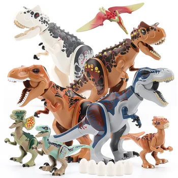Jurassic Nagy Dinoszauruszok Világ Építőkövei Tyrannosaurus Indominus Rex Én-Rex Össze Tégla Modell Játékok Gyerekeknek Karácsony
