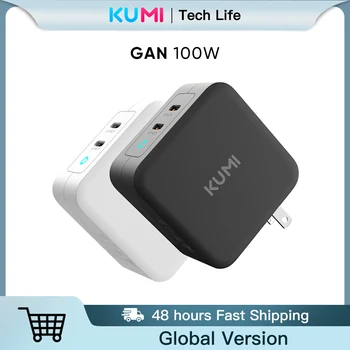 KU MI GaN Töltő 100W gan töltő, USB C Típus PD Gyors Töltés QC3.0 USB Telefon Töltő MacBook Laptopot Xiaomi Okostelefon