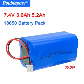 Eredeti Doublepow 18650 lítium akkumulátor 7.4 v 3600/5200 mah akkumulátor csomag hangszóró hangszóró védelmi igazgatóság