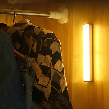 Smart LED Szekrény Lámpa Mozgásérzékelő Lámpa Wirless Újratölthető Este Lámpa Konyhai Szekrény, Hálószoba Éjjeli LED-Bár Lámpa 3