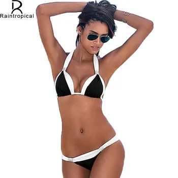 Szexi Bikini 2018 Nők Brazil Bikini Női Fürdőruha Szett fürdőruha, Strand Ruha mellkasi pad 3