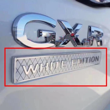 A Toyota Land Cruiser 2008-2019 Autó Hátsó Csomagtartó 3D White Edition Embléma Jelvény Matrica Trim ABS Dekoráció