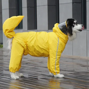 kutya ruhák terjed ki farok pet esőkabát has nedvesség bizonyíték nyitva vissza arany husky esőkabát, hosszú lábát térd védelmére gyaloglás