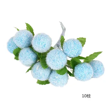 33 kék szimuláció virág, mag műanyag kézi DIY esküvői csokrok hab a műanyag virágok 2