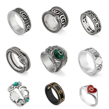 2021 Trend Új 100% - os Tisztaságú Ezüst Férfi, Női Gyűrűk, Retro Stílus Koponya Tigris Luxus Designer Gyűrűk
