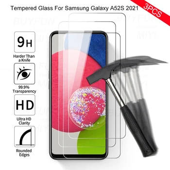 3PCS 9H Prémium Edzett Üveg Samsung Galaxy A52S EGY 52S 2021 5G SM-A528B/DSN 6.5