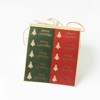 100 Db/sok Boldog Karácsonyt csomag Pecsét Matrica karácsonyfa Ajándék Címke, Matrica Scrapbooking Karácsonyi Party Dekoráció 3