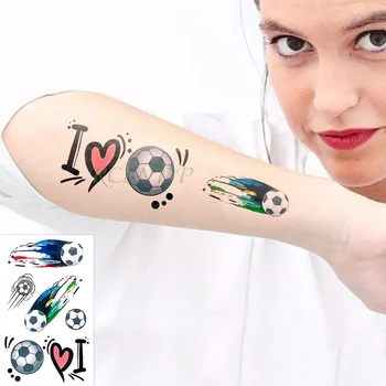 Vízálló Ideiglenes Tetoválás Matrica Rajzfilm Labdarúgó Tatto Matricák Flash Tetoválás Hamis Tetoválás Gyerekeknek