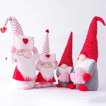 Valentin Nap Arctalan Gnome Plüss Baba Valentin Ajándék, hogy Szerető Lány barátja lakberendezési Oranment Chrildren Ajándékok